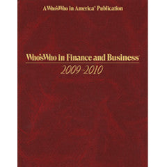 Who's Who in Finance and Business 2009-2010 - 37th Edition - Marquis Who's Who Ventures LLC
